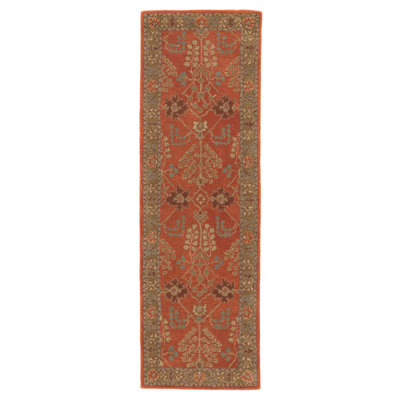 Chambery Handmade Floral Orange & Brown Area Rug