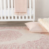 Malo Medallion Pink & White Area Rug