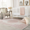 Malo Medallion Pink & White Area Rug