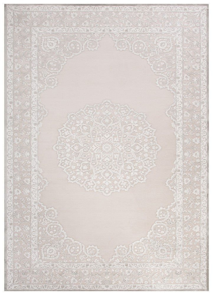 Malo Medallion Gray & White Area Rug