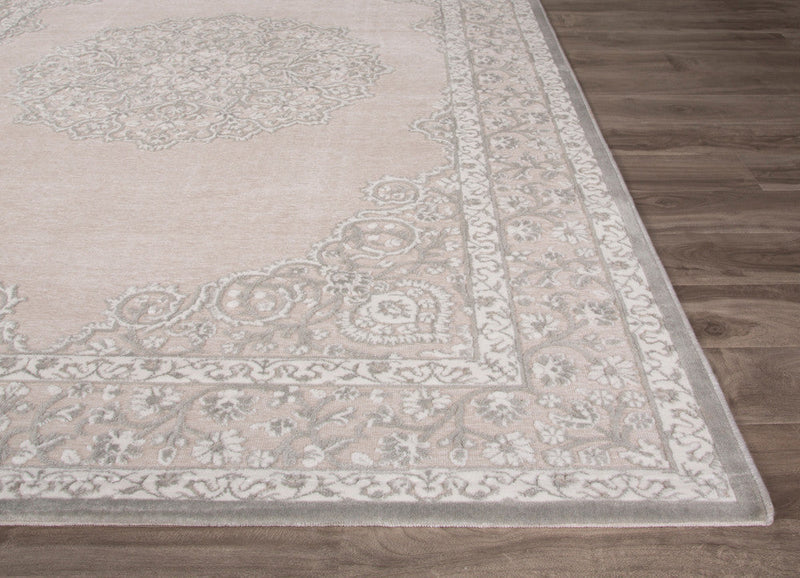 Malo Medallion Gray & White Area Rug