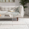 Malo Medallion Gray & White Area Rug