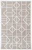 Cannon Geometric Gray & White Area Rug