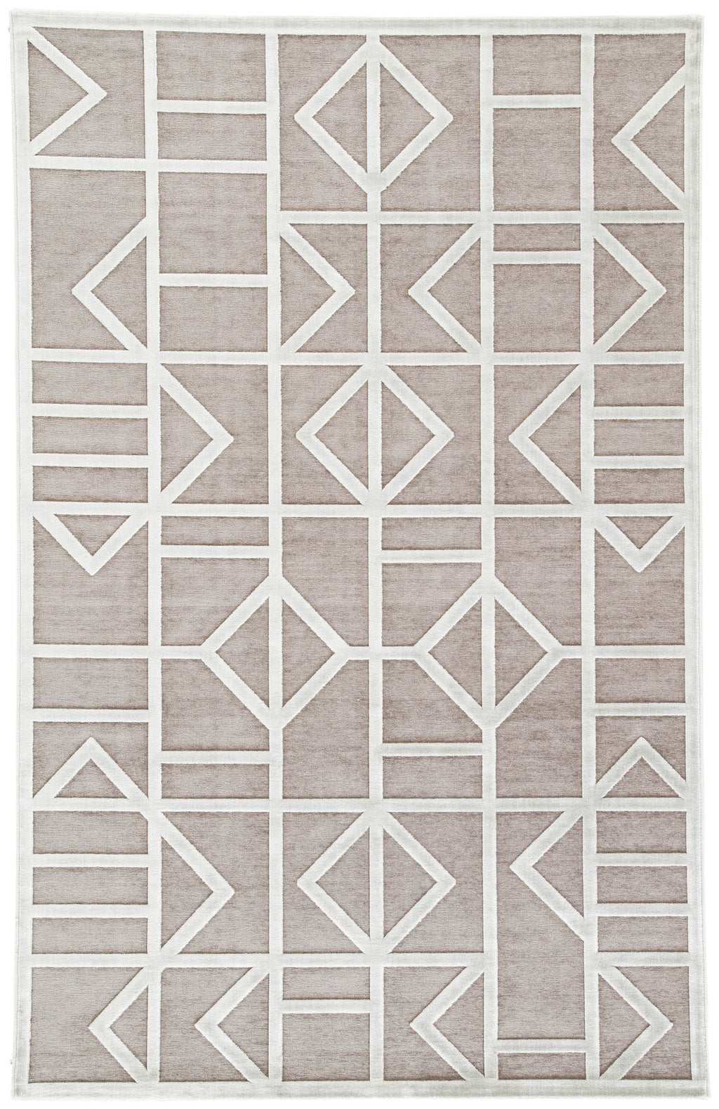 Cannon Geometric Gray & White Area Rug