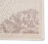 Wistful Damask Ivory & Pink Area Rug