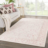 Regal Damask Ivory & Pink Area Rug