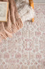 Regal Damask Ivory & Pink Area Rug