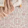 Regal Damask Ivory & Pink Area Rug