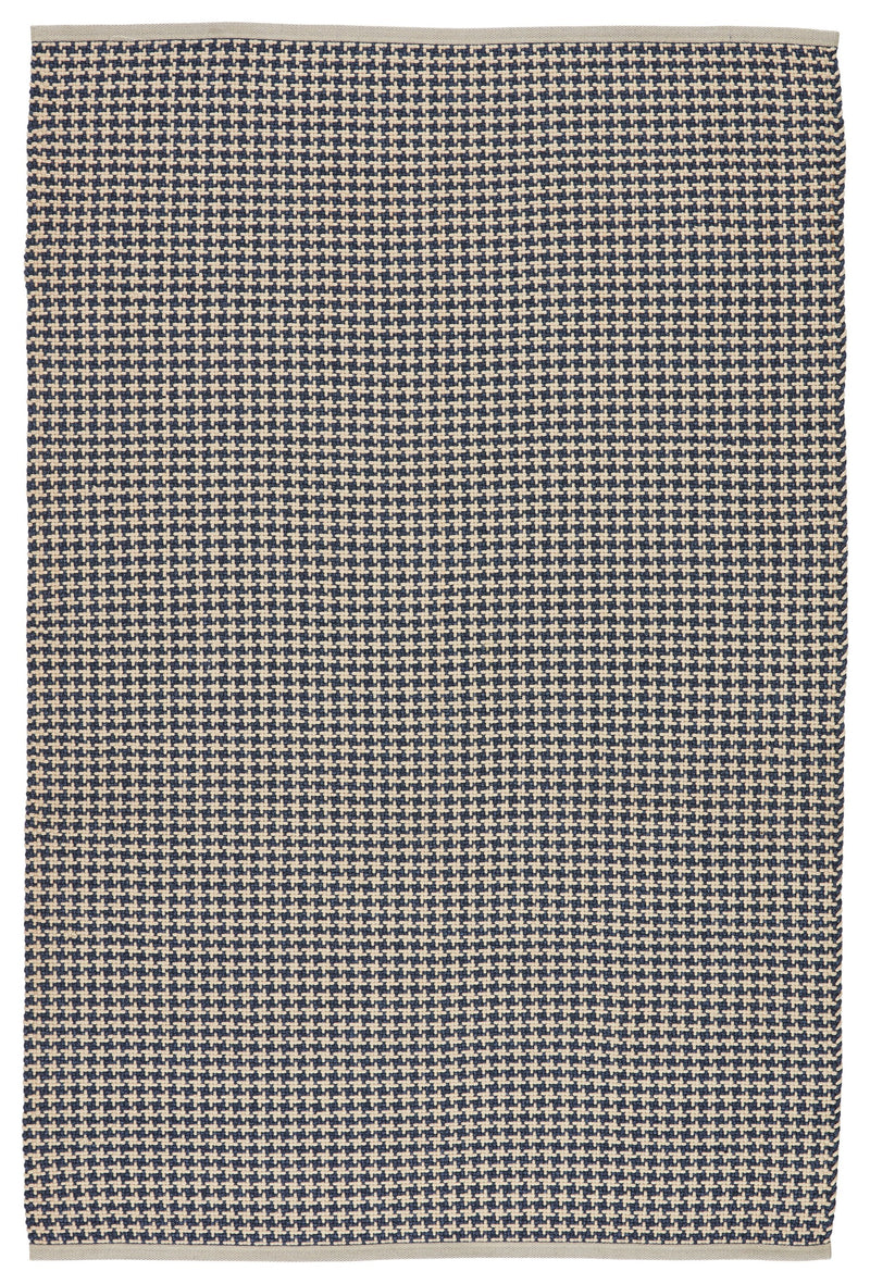 Houndz Indoor/ Outdoor Trellis Dark Blue & Cream Rug