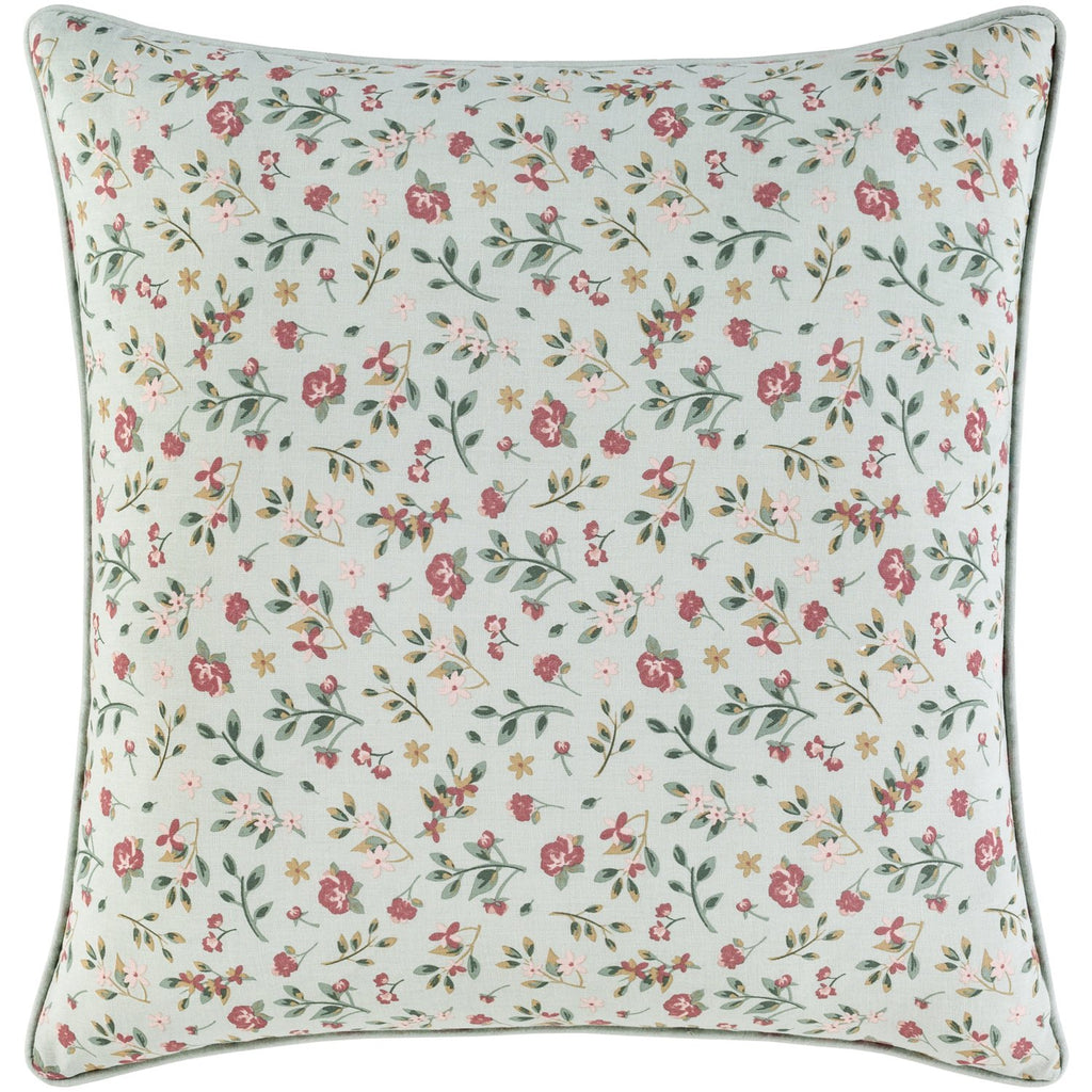 Floret FOE-002 Woven Pillow in Mint & Blush by Surya