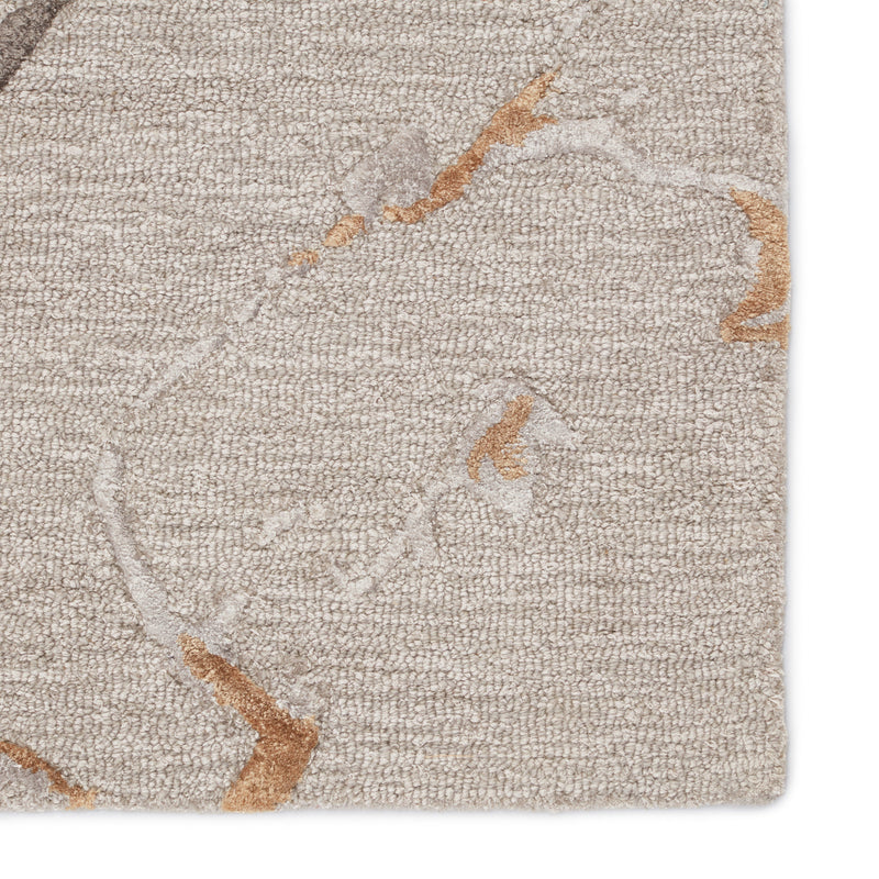 Fragment Shattered Hand Tufted Light Gray & Gold Rug 4