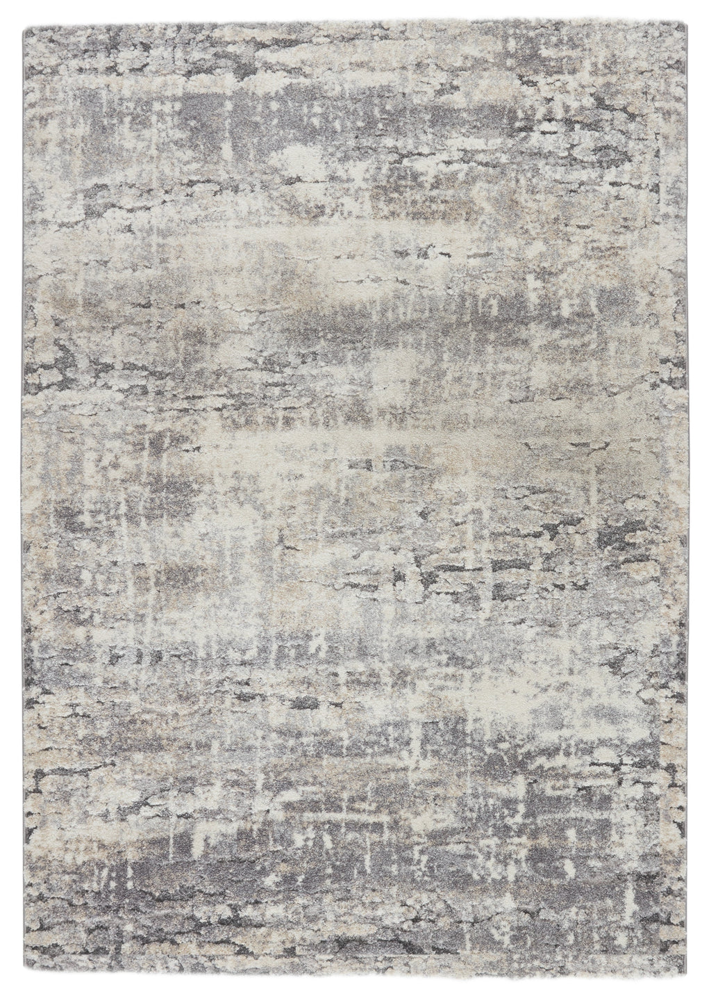 Benton Abstract Rug in Gray & Ivory