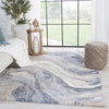 Orion Abstract Rug in Blue & Light Gray by Jaipur Living