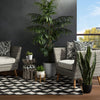 Zemira Indoor/Outdoor Geometric Black & Cream Rug