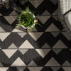 Zemira Indoor/Outdoor Geometric Black & Cream Rug