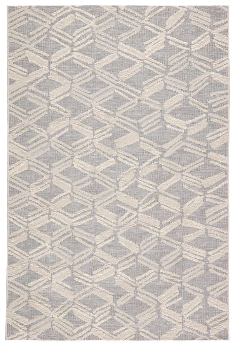 Caelum Indoor/Outdoor Trellis Light Gray & Cream Rug