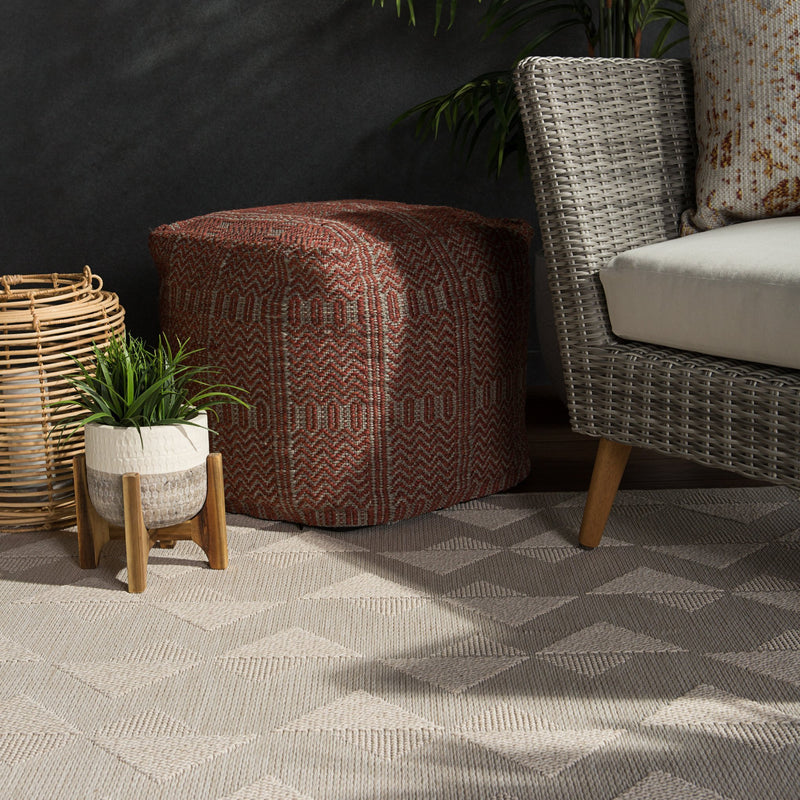 Zemira Indoor/ Outdoor Geometric Cream Rug