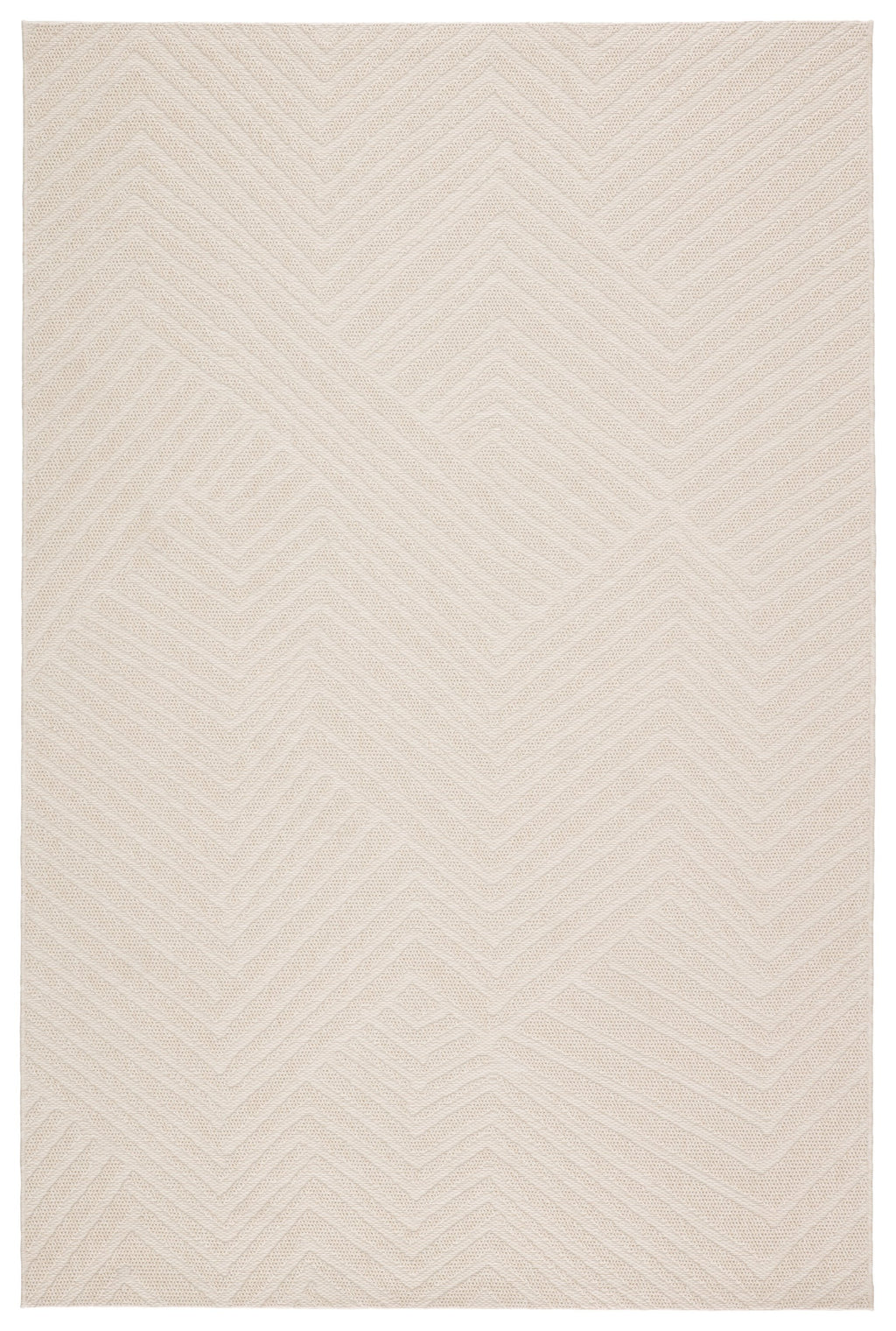 Linet Indoor/Outdoor Chevron Cream Rug