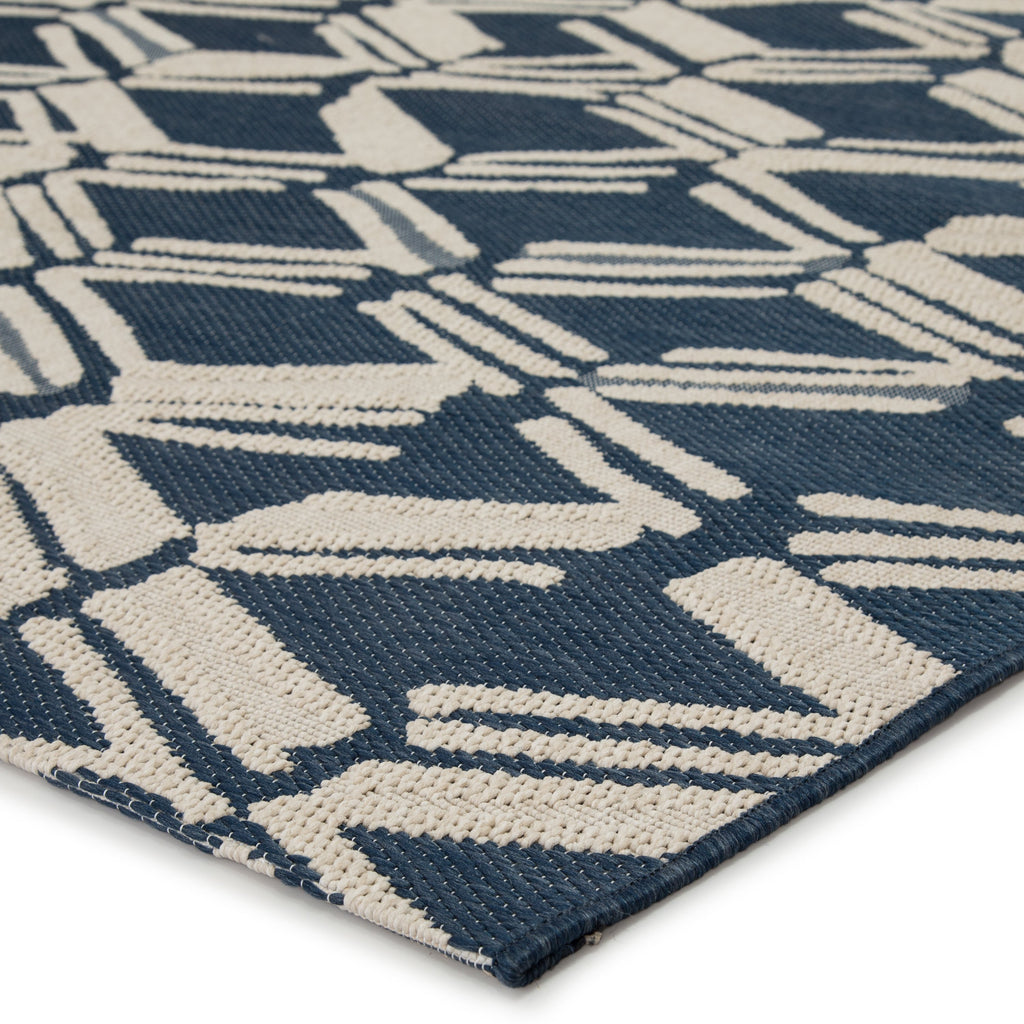 Caelum Indoor/Outdoor Trellis Navy & Cream Rug