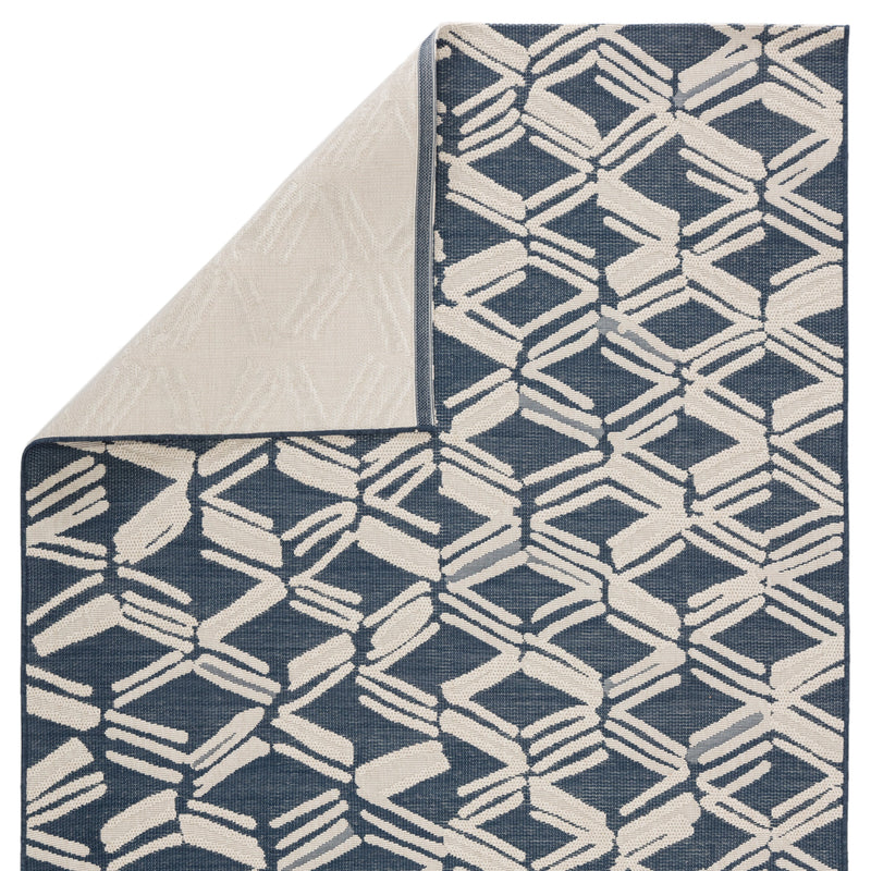 Caelum Indoor/Outdoor Trellis Navy & Cream Rug