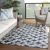 Caelum Indoor/Outdoor Trellis Navy & Cream Rug