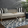 Caelum Indoor/Outdoor Trellis Navy & Cream Rug