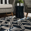 Caelum Indoor/Outdoor Trellis Navy & Cream Rug