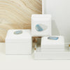 Hampton Nested Geode Accent White Stingray Boxes, Set of 3