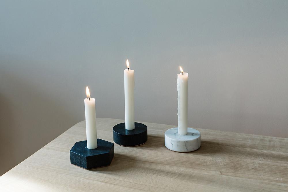 Marble Candle Holder in Various Colors & Shapes design by Fort Standard