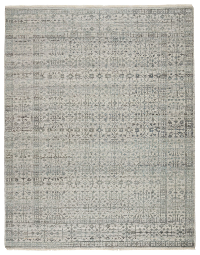 Arinna Handmade Tribal Gray & Light Blue Rug