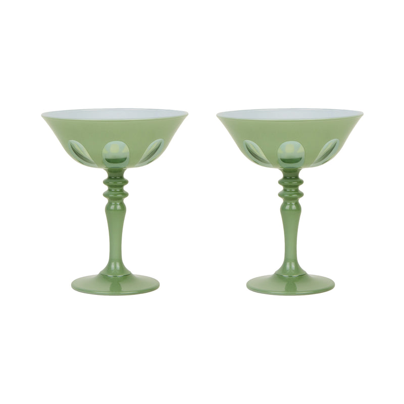 Rialto Coupe Glassware in Various Colors