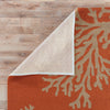 Bough Out Indoor/ Outdoor Floral Orange & Taupe Area Rug