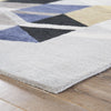 Apex Handmade Geometric Light Gray & Multicolor Area Rug