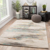 Ryenn Handmade Abstract Gray & Blue Area Rug