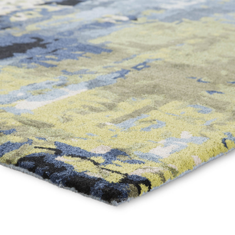 Matcha Abstract Rug in Sky Gray & Green Banana design by Jaipur Living