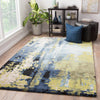 Matcha Abstract Rug in Sky Gray & Green Banana design by Jaipur Living