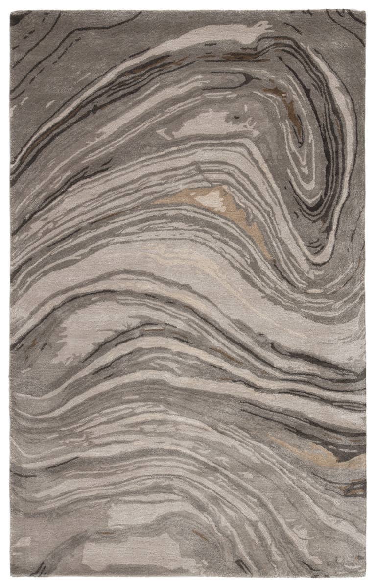 Atha Abstract Rug in Pumice Stone & Tan