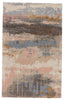 Benna Handmade Abstract Blush & Light Blue Area Rug