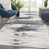 Ryenn Handmade Abstract Teal & Gray Area Rug