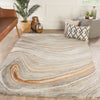 Atha Handmade Abstract Copper & Gray Area Rug