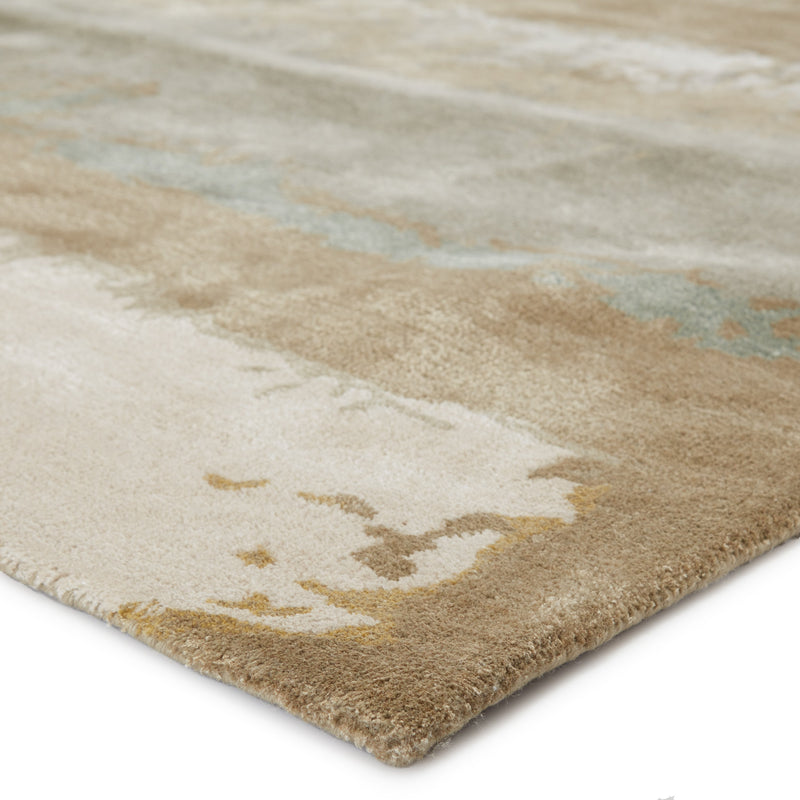 Juna Handmade Abstract Tan & Yellow Area Rug