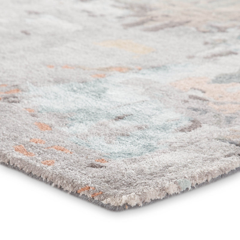 Luella Handmade Abstract Gray & Blush Area Rug