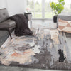 Luella Handmade Abstract Gray & Blush Area Rug