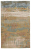 Benna Handmade Abstract Gold & Light Blue Area Rug