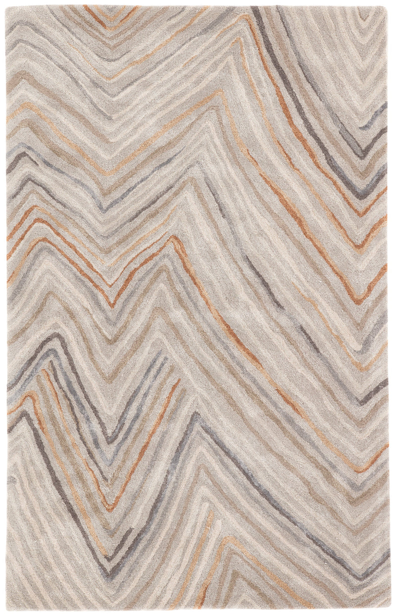 Sadie Chevron Rug in Feather Gray & Tannin design by Jaipur Living