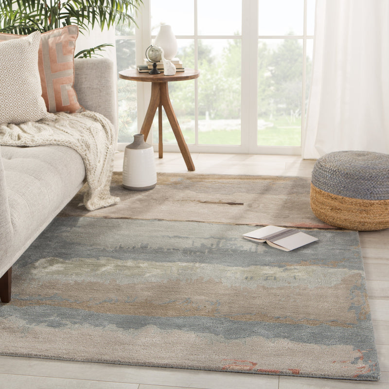 Juna Handmade Abstract Gray/ Blush Rug by Jaipur Living