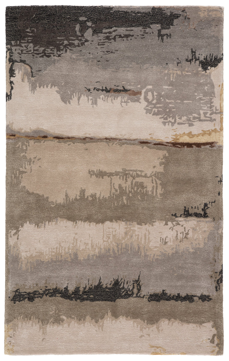 Juna Handmade Abstract Black/ Taupe Rug by Jaipur Living