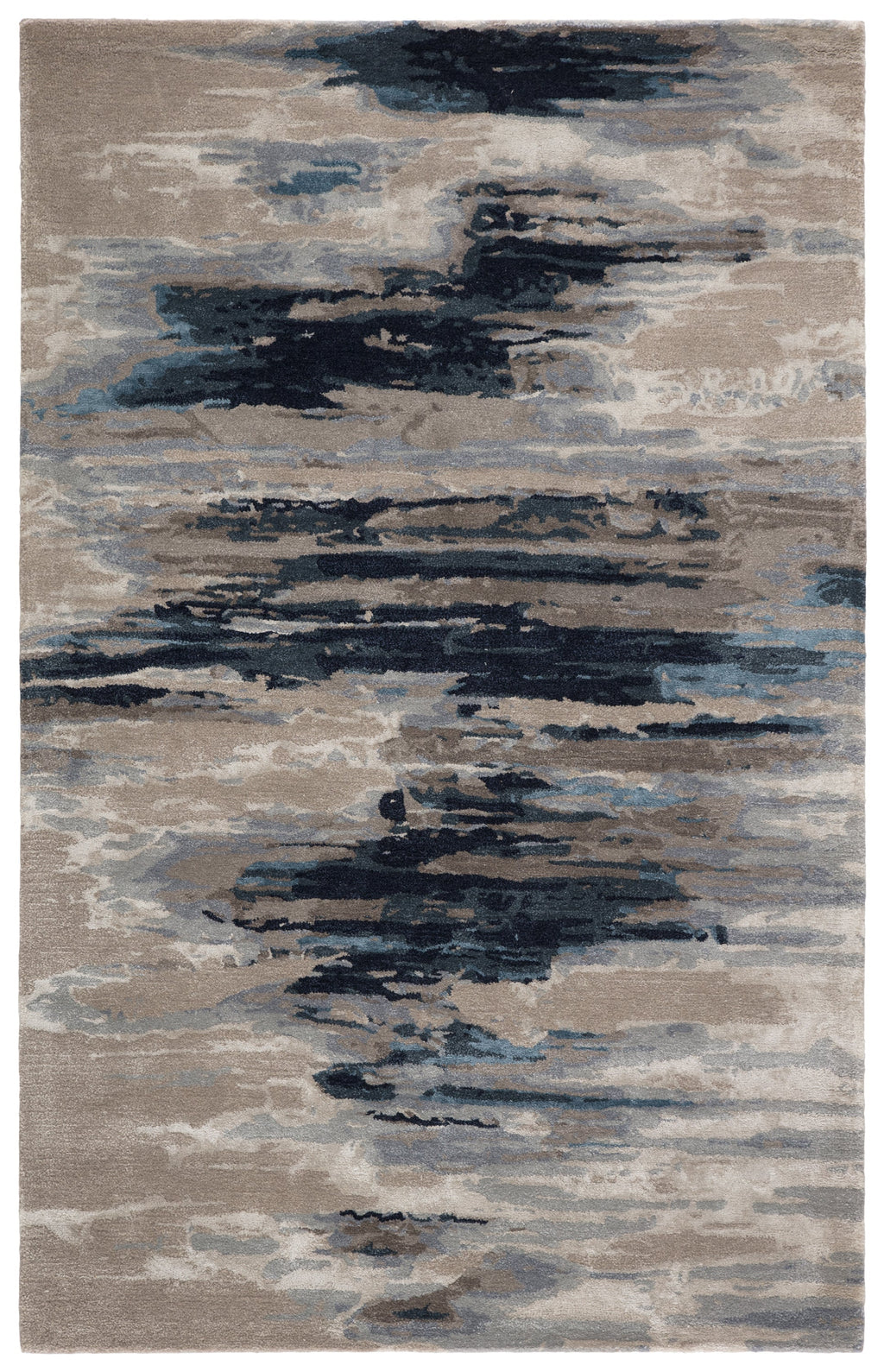 Ryenn Handmade Abstract Dark Blue/ Gray Rug by Jaipur Living