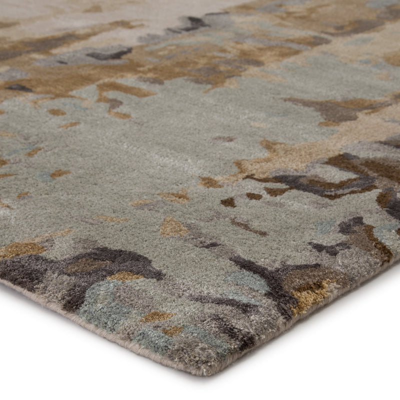 Matcha Handmade Abstract Gray/ Gold Rug by Jaipur Living