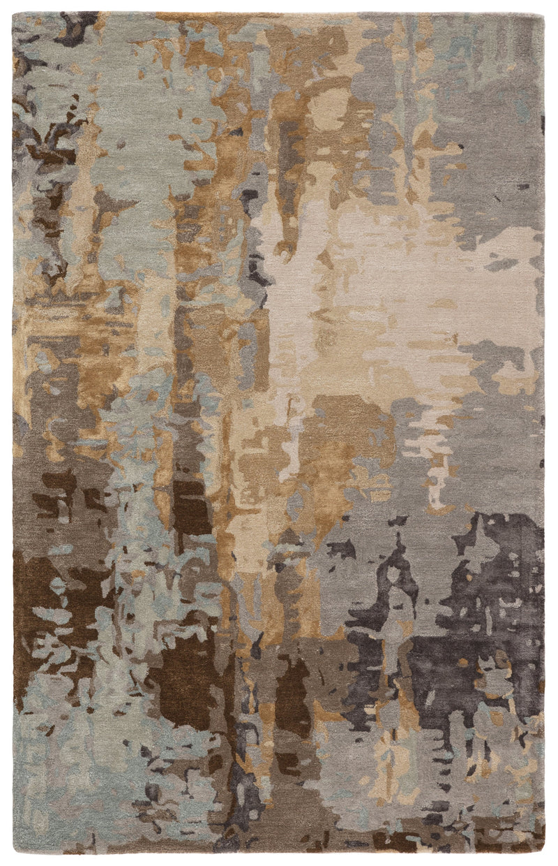 Matcha Handmade Abstract Gray/ Gold Rug by Jaipur Living